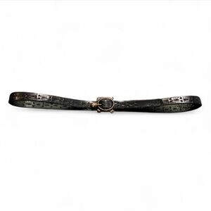 1/2" Leather Belt with Bronze Turtle Buckle, M